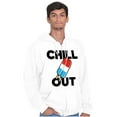 thumbnail image 1 of Retro Chill Out Food Pun Popsicle Zip Up Hoodie Men's Women's Brisco Brands M, 1 of 6