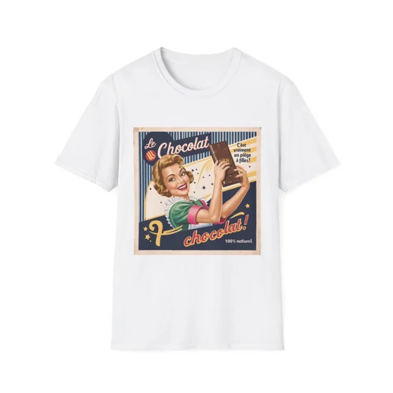 Retro Chocolate Lover Vintage Treat Sweet Kitchen Humor Nostalgic Art Unisex T-Shirt, up to size 5XL