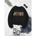 thumbnail image 1 of Retro Christian Crewneck Sweatshirt, Jesus The Way The Truth Faith Top, Black S-3XL, 1 of 4