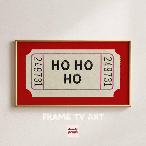 Retro Christmas Art Red Santa Decor