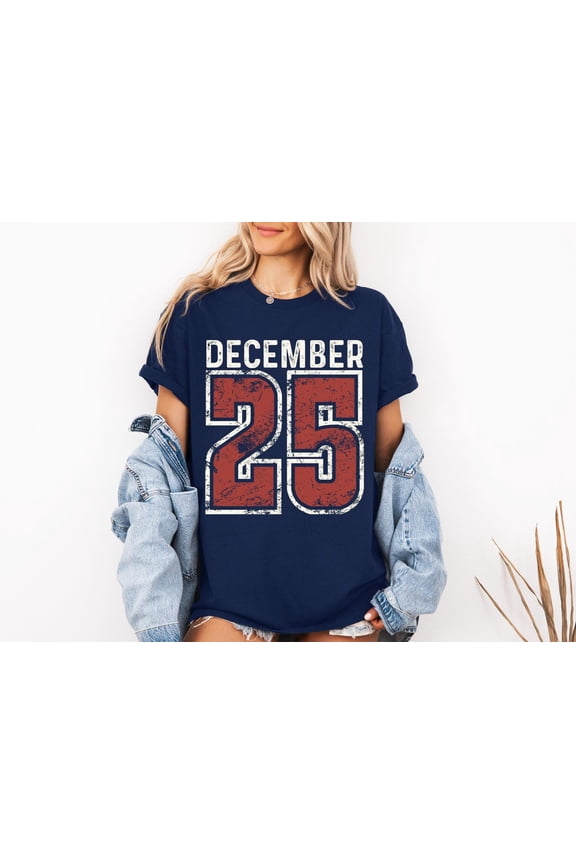 Retro Christmas December 25 Sweatshirt, Women's Christmas Sweater, Christmas Gift, Winter Hoodie, Festive Xmas Gift