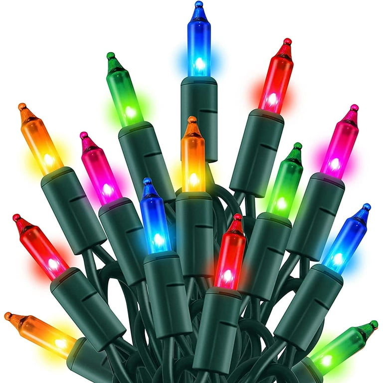 Retro Christmas Lights Indoor Outdoor 33ft 100 LED Battery Powered