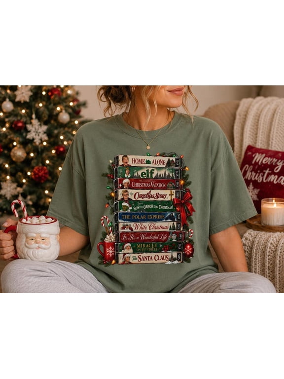 Retro Christmas Movie Shirt, Cozy Christmas Graphic Tee