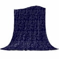 thumbnail image 1 of Retro Christmas Pattern Flannel Blanket for Bed,Travel and Camping, Abstract Blue Country Decoration Super Soft Cozy Blanket for All Seasons 40"x50", 1 of 6