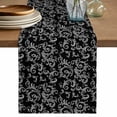 thumbnail image 1 of Retro Christmas Pattern Table Runner, Abstract Black Country Decoration Cotton Linen Kitchen Table Decoration Washable Dining Tabletop Runners for Home Party Decor 13x60 Inches, 1 of 9