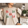 thumbnail image 1 of Retro Christmas Sweatshirt, Fa La La La Christmas Crewneck, Christmas Sweatshirts Christmas Gifts, 1 of 5