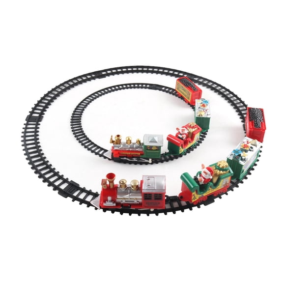 Retro Christmas Train Set Toy Long Track Educational for Xmas Gift Children