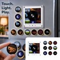 thumbnail image 1 of Retro Christmas Vinyl Record Player Fridge Magnet Music Box, LED Acrylic Board with 9 NFC Discs, USB-C Customizable MP3 Music Player Holiday Kitchen Gift, 5.1x3.9", 1 of 7