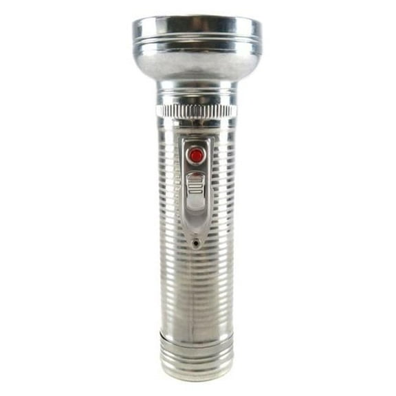 Retro Chrome Metal Vintage Flashlight with Superbright LED Light