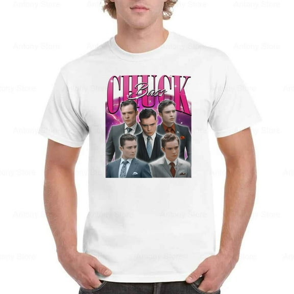Retro Chuck Bass Gossip Girl Ed Westwick XOXO Fan T-shirt unisex up to 5XL