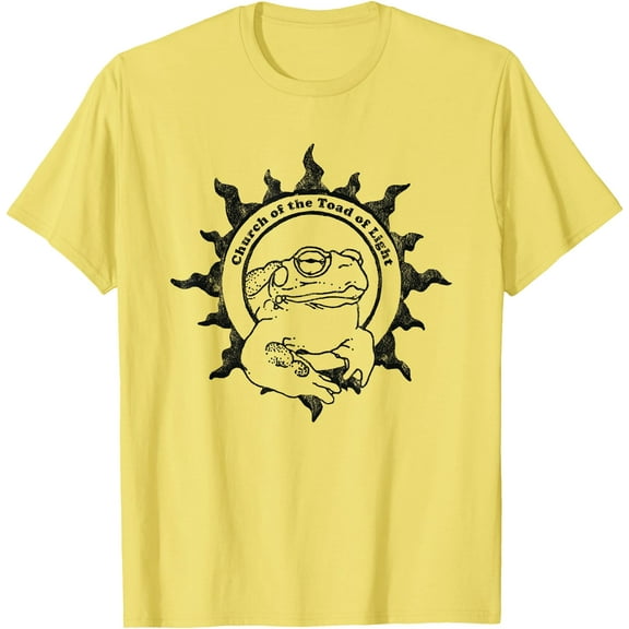 Retro Church of the Toad of Light Unisex T-Shirt for Men Women Kids,Cornsilk Color,Size XL