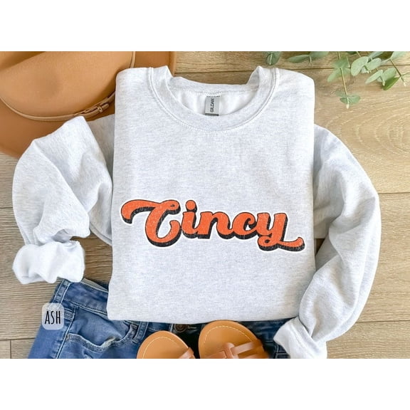 Retro Cincy Sweatshirt, Cincinnati City Crewneck, Cincinnati Football Sweatshirt, Game Day Pullover