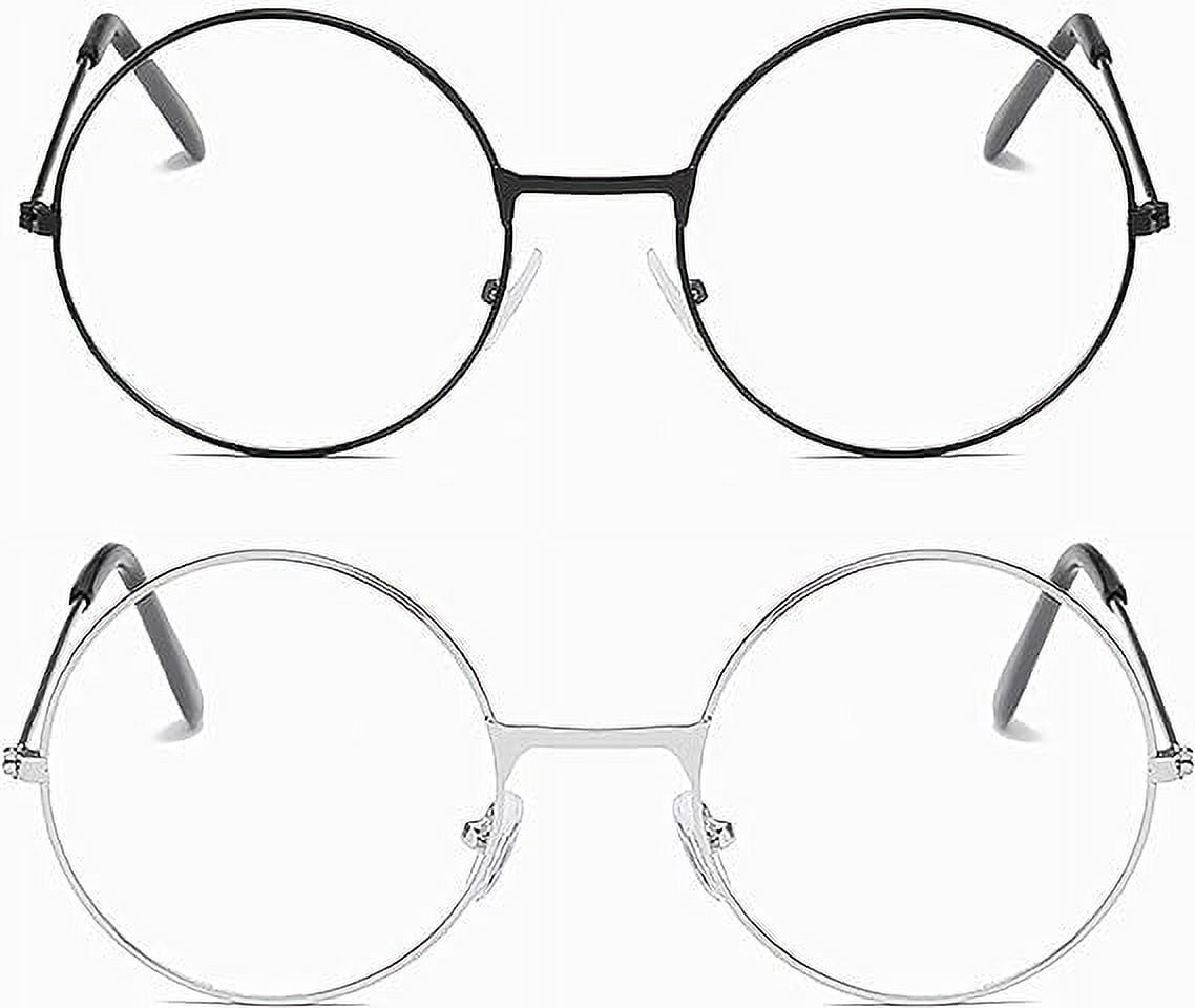 Retro Circle Eyeglasses Classic Round Glasses Clear Lens Metal Frame Accessories Non Prescription Men Women Walmart