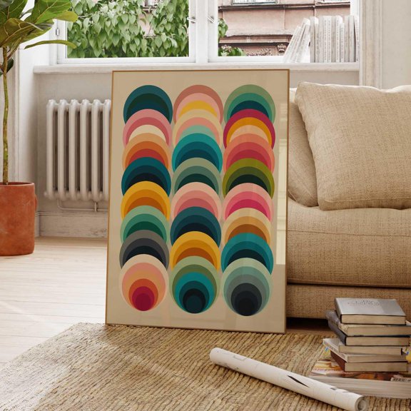 Retro Circle Modern Geometric Home Wall Decor