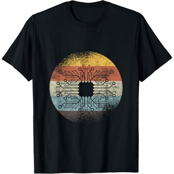 Retro Circuit Board Electronics Technician Computer Technician T-Shirt