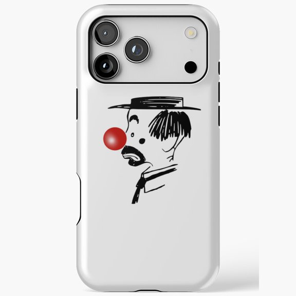 Retro Circus Clown Illustration Compatible Phone Case for iPhone 11 12 13 14 15 16 17 Pro Max