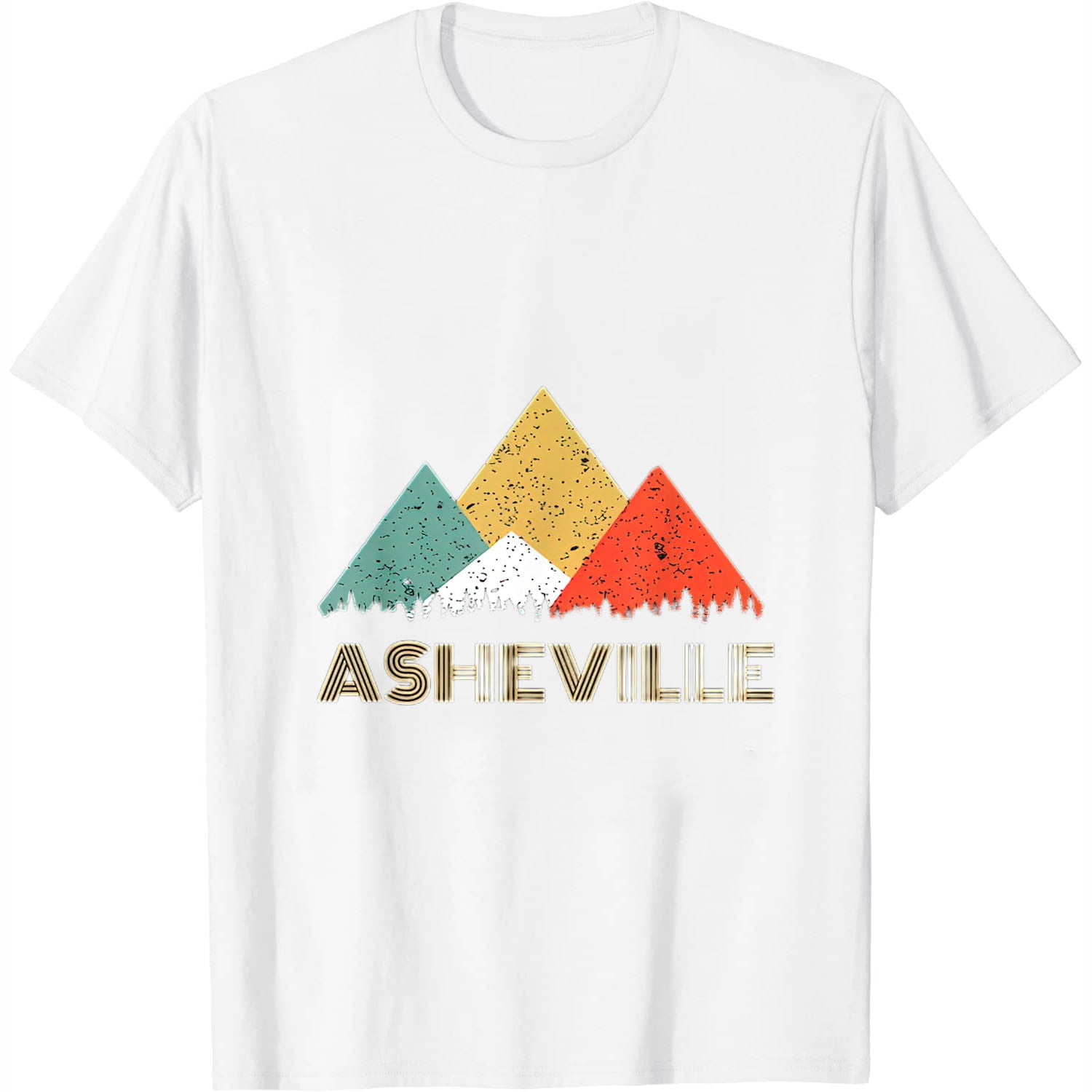 Retro City Of Asheville Mountain Shirt