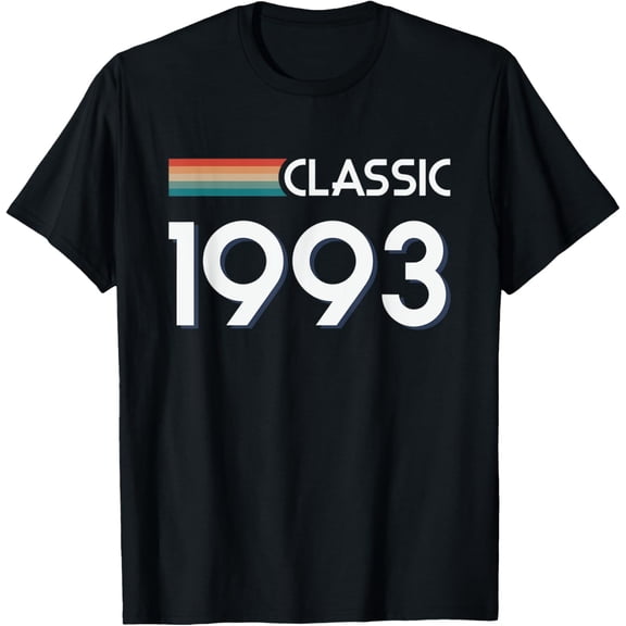 Retro Classic 1993 Birthday Year Geek Gamer Video Games T-Shirt men and women can wear, black, white, gifts