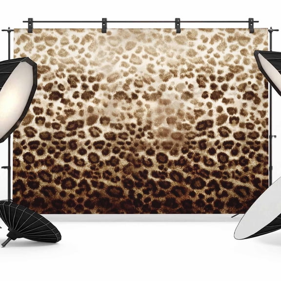 Retro Classic Brown Leopard Print Photography Backdrop 10x8FT, Animal Fur Gradient Texture Photo Backdrops, Background for Photography Studio Photo Studio Background, Back Drop for Photoshoot