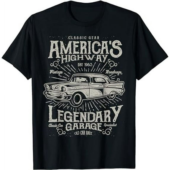 Retro Classic Car Rockabilly Old School 50s 60s Vintage Car T-Shirt
