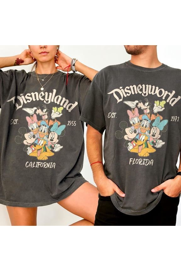 Retro Classic Cartoon Pals Comfort Colors Shirt Theme Park Vacation Tee