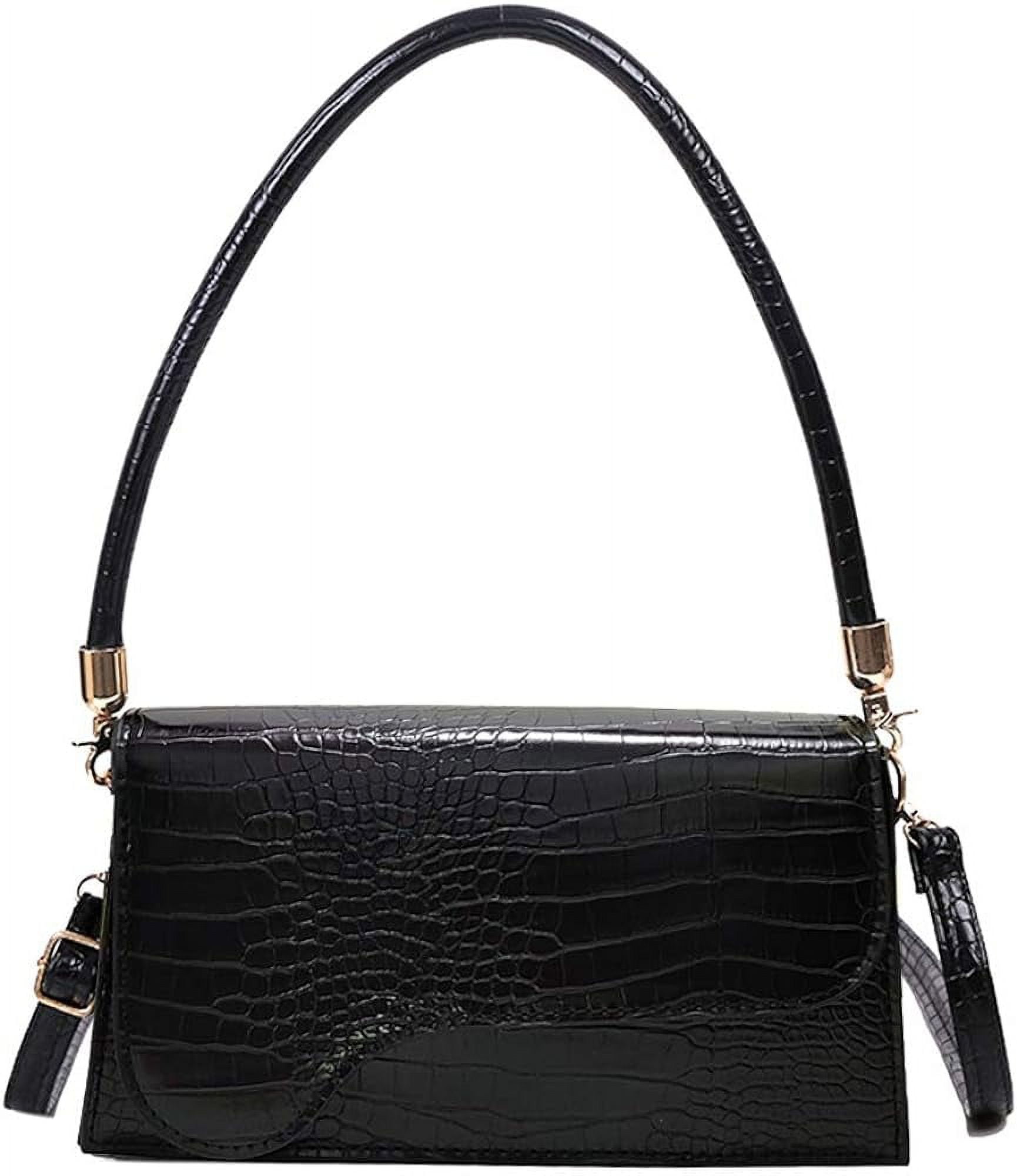Retro Classic Clutch Shoulder Bag Crocodile Pattern Small Crossbody Handbag for Women 02black Walmart