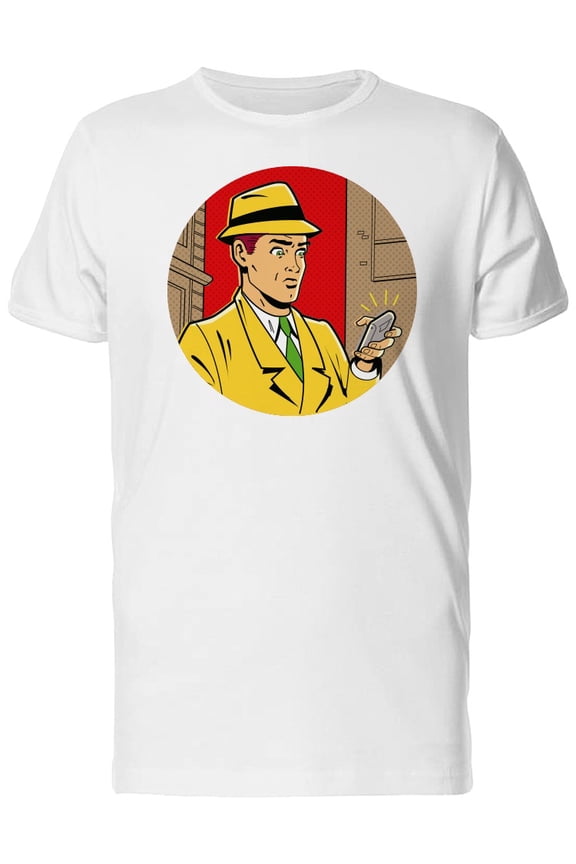 Retro Classic Comics Man T-Shirt Men -Image by Shutterstock, Male Large
