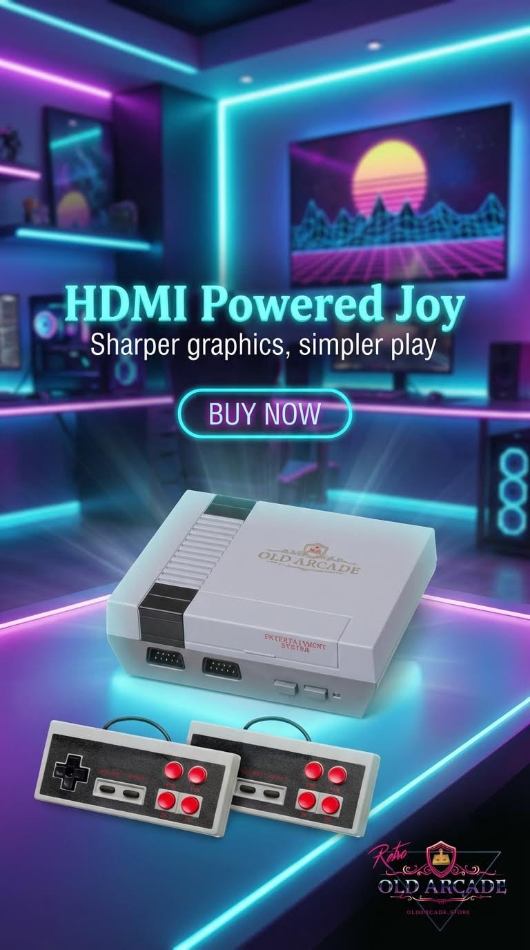 Retro Classic Game system HDMI Connection  two four button controllers