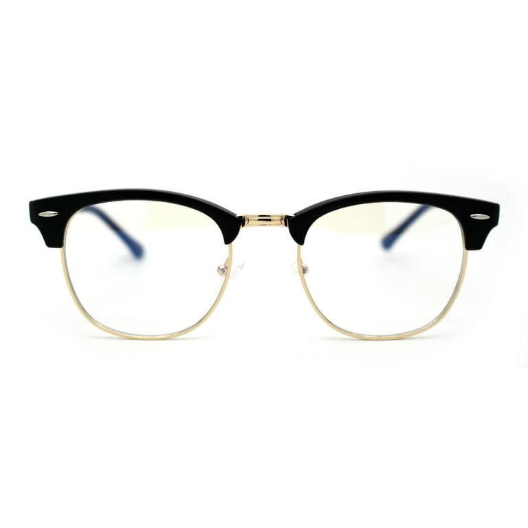 Gold half frame glasses top