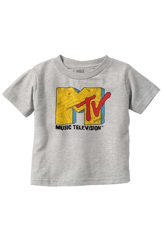 Retro Classic MTV Collage Logo Toddler Boy Girl T Shirt Infant Toddler Brisco Brands 24M
