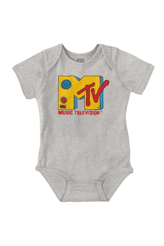 Retro Classic MTV Speaker Logo Romper Boys or Girls Infant Baby Brisco Brands 24M