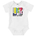 thumbnail image 1 of Retro Classic MTV TV Static Logo Romper Boys or Girls Infant Baby Brisco Brands NB, 1 of 6