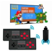 Retro Classic Mini Game Console Childhood Game Consoles Built-in 818 Game Dual Control 8-Bit Handheld Game Player for TV Video Bring Happy Childhood Memories（Wireless）