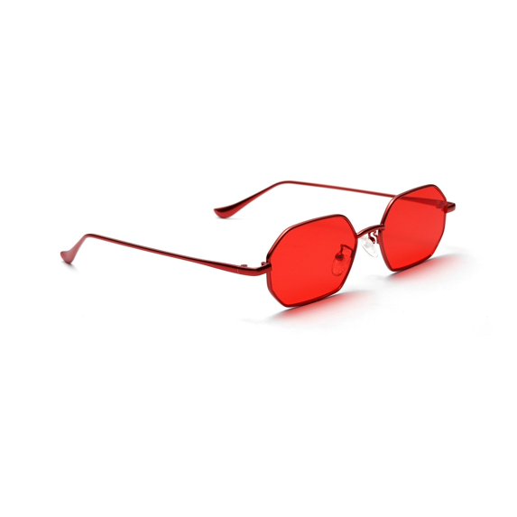Adult Polygon Sunglasses Metal Frame Vintage Style UV400 Protection Universal Fit Durable Classic Look For All