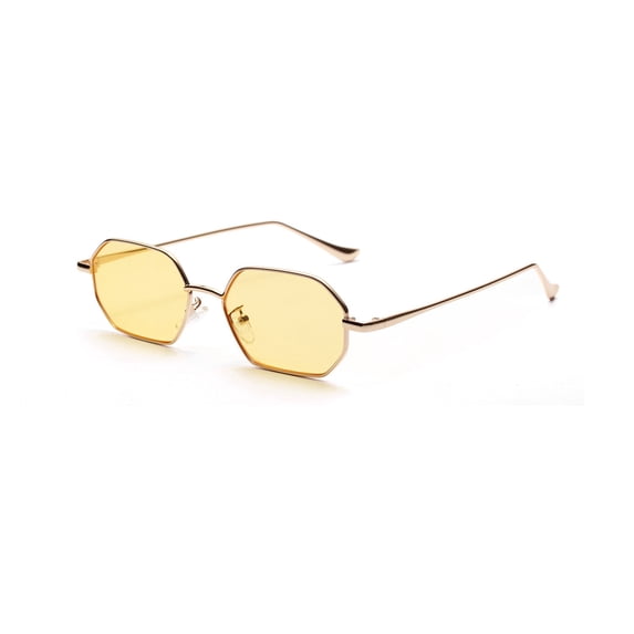 Adult Polygon Sunglasses Metal Frame Vintage Style UV400 Protection Universal Fit Durable Classic Look For All