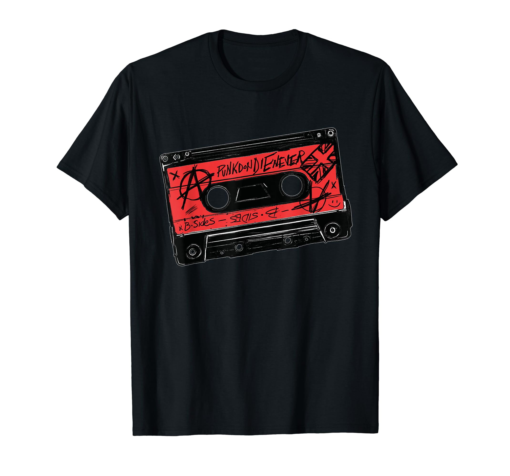 Retro Classic Punk Rock 80s Punk Music Tape Vintage Black T-Shirt ...