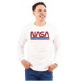 thumbnail image 1 of Retro Classic Space NASA Worm Logo Long Sleeve TShirt Men Women Brisco Brands S, 1 of 6
