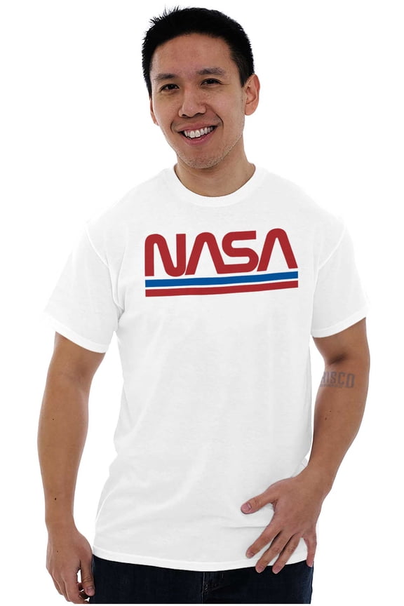 Retro Classic Space NASA Worm Logo Men's Graphic T Shirt Tees Brisco Brands S