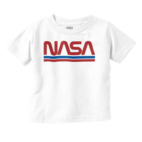 Retro Classic Space NASA Worm Logo Toddler Boy Girl T Shirt Infant Toddler Brisco Brands 6M