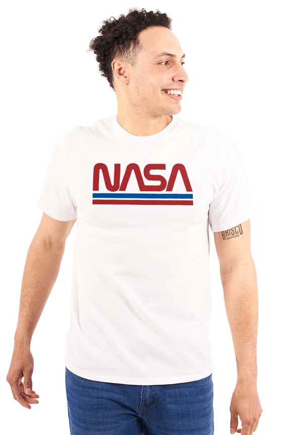 Retro Classic Space NASA Worm Logo Unisex Plus Size Graphic Tee Brisco Brands 4X