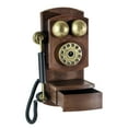 thumbnail image 1 of Retro Classical Wall Mount Corded Phone Model Antique Landline Telephone with Storage Box Moderns Home Decors, 1 of 8