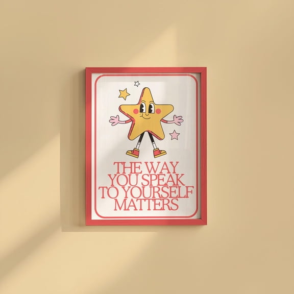 Retro Classroom Mascot Positive Vintage School Decor Poster, Unframed Size 8x12