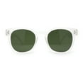 thumbnail image 1 of Retro Classy Keyhole Thick Horn Rim Hipster Sunglasses Frost White Green, 1 of 4