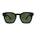thumbnail image 1 of Retro Classy Keyhole Thick Horn Rim Hipster Sunglasses Matte Black Green, 1 of 4