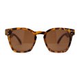 thumbnail image 1 of Retro Classy Keyhole Thick Horn Rim Hipster Sunglasses Tortoise Brown, 1 of 4
