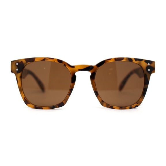 Retro Classy Keyhole Thick Horn Rim Hipster Sunglasses Tortoise Brown