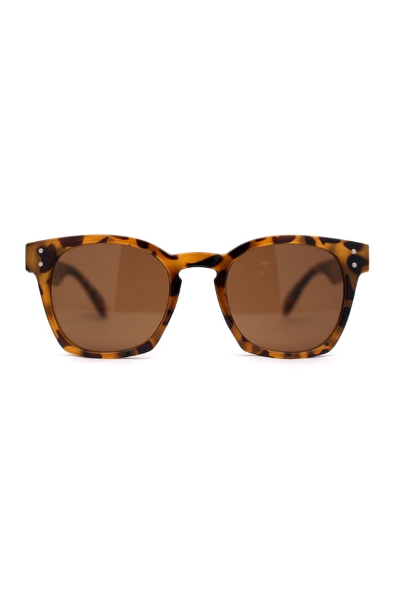 Retro Classy Keyhole Thick Horn Rim Hipster Sunglasses Tortoise Brown
