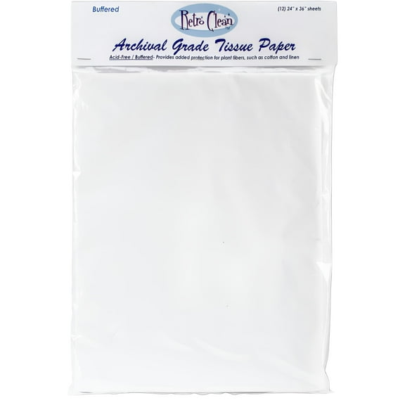 Retro Clean Acid Free Tissue 24"x 36" Buffered 12pc