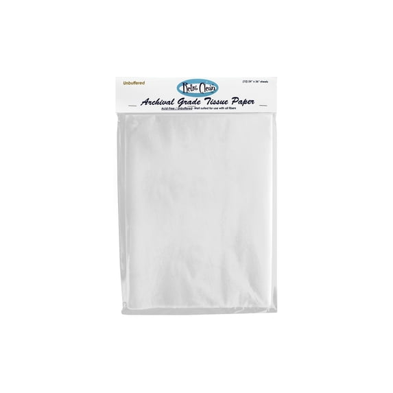 Retro Clean Acid Free Tissue 24"x 36" Unbuffered 12pc