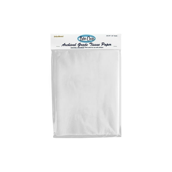 Retro Clean Acid Free Tissue 24"x 36" Unbuffered 12pc